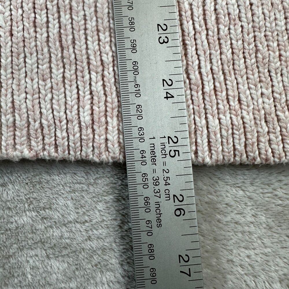 J Jill Sweater Size Large Pink and White Color V-neck Three-Quarter Sleeve - Picture 5 of 9